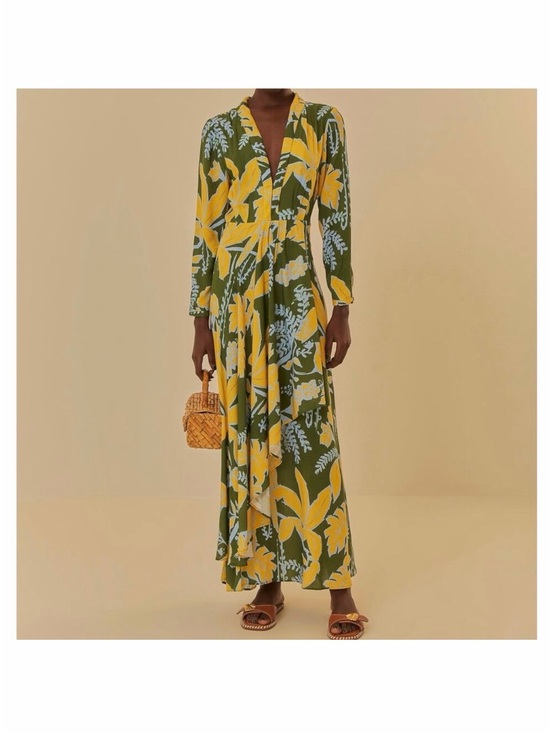 FARM Rio Dresses & Skirts - Farm Rio Foliage Maxi Dress